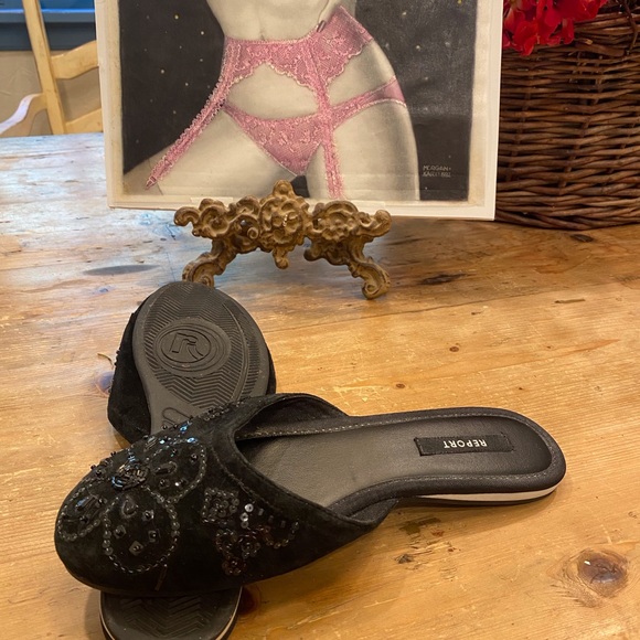 Report velvet with sequin design slippers - Picture 5 of 10